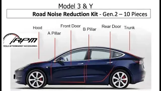 Model 3 & Y Road Noise Reduction Kit - Gen. 2 (10 Pieces)