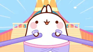 Molang and Piu Piu : Which is The FASTEST BOAT ?⛵| SEASON 4 | Funny Compilation For Kids
