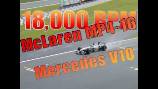 Formula 1 2001 McLaren-Mercedes MP4-16 fly-by pure sound V10