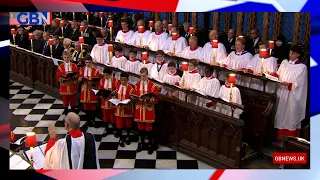 The choir sings the anthem 'From Songs of Farewell' by Hubert Parry at Queen Elizabeth II's funeral