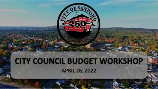 04 26 City Council Budget Workshop