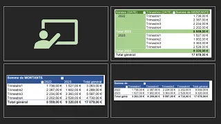 Tableau croisé dynamique en regroupement les montants à partir de combinaisons de dates