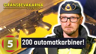 Tullen stoppar lastbil fylld med över 200 automatkarbiner | Gränsbevakarna Sverige | Kanal 5