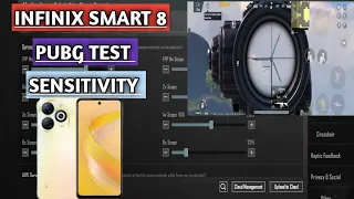 infinix smart 8 pubg test and sensitivity pubg mobile || Gl+ kr+ Bgmi