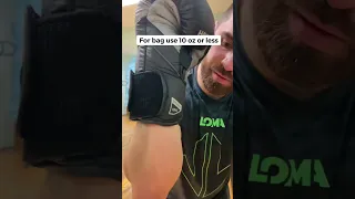 16 oz for sparring, 10 oz for bag!