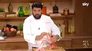 Spaghetti scorfano e friggitelli di Chef Cannavacciuolo – Antonino Chef Academy | Seconda stagione