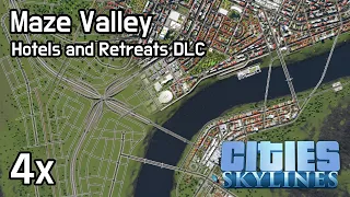 Cities Skylines - Map: Maze Valley 4x (Hotels & Retreats DLC)