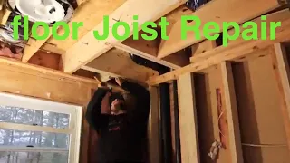 Plumbers Cut my Joist! Floor joist repair. Bathroom Renovation. bathroom fixer upper.