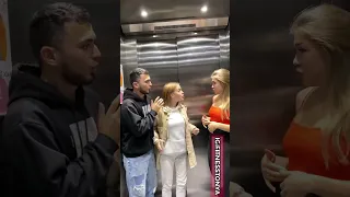 He wanted to do it in elevator - Hot  girl / It is cool