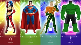 Tiles Hop Marvel & DC, Harley Quinn vs SuperMan vs Aquaman vs Hulk