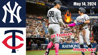Yankees vs Twins [Innings 6&7] Game Highlights May 14,2024 | MLB Highlights | 2024 MLB Season