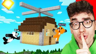 LATAJĄCY DOMEK TROLL na MŁODSZYM RODZEŃSTWIE w Minecraft! (śmieszne)