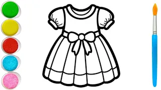Drawing and coloring Baby Dresses for children👗