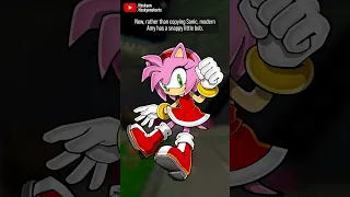 Amy was little more than a pink Girl Sonic, but she evolved #sonicthehedgehog