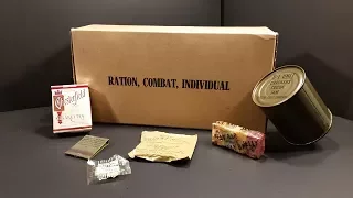 1957 Ration Combat Individual RCI US 24 Hour MRE Review Eating 60 Year Old Food Meal Ready to Eat