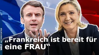 WAHLEN in FRANKREICH: "Bereit für eine FRAU" – Abstand zwischen Macron und Le Pen wird kleiner