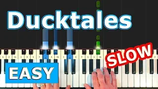 Ducktales - SLOW Piano Tutorial Easy - Sheet Music