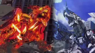 Xeno Rex vs Burning liger full HD AMV Zoids wild senki episode 5