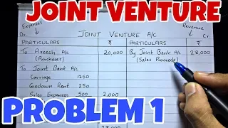 #2 Joint Venture - Problem 1 -By Saheb Academy