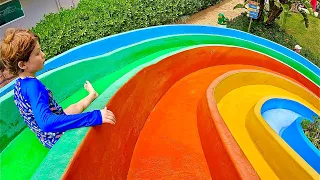 Kids Race Water Slide at Parque Aquático Cascanéia