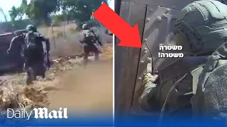 Israeli border police rescue injured IDF soldiers under heavy fire from Hamas