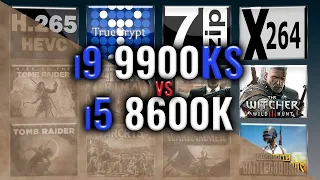 Intel i9 9900KS vs i5 8600K Benchmarks | Test Review | Gaming | 15 Tests