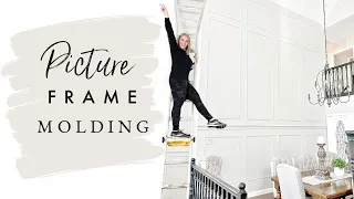 DIY PICTURE FRAME MOLDING | TRANSFORM YOUR PLAIN WALLS! | DINING ROOM MAKEOVER