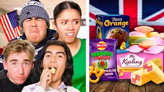 Highschoolers try British Snacks for the first time!