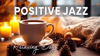 ❄️A Relaxing Winter Day at Positive Coffee Ambience with Soothing Piano Jazz Music & Candle Light