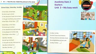Academy Stars 2 - Starters _ Unit 2 - My busy week _ Lesson 4 - Reading