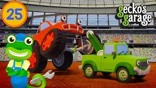 Max the Monster Truck Breaks Down | Gecko's Garage | Educational Videos For Children