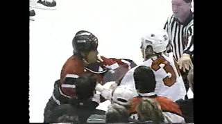 Daniel Lacroix vs Randy McKay Fight (Philadelphia Flyers vs New Jersey Devils) 10/27/97