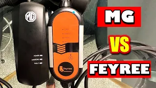 2023 MG4 Wall Plug Charger vs $100 FEYREE EV Charger