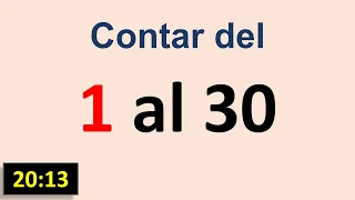 Contar del 1 al 30 para niños sin música