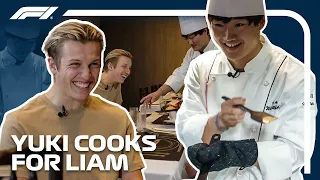 Yuki Tsunoda Cooks For Liam Lawson in Japan!