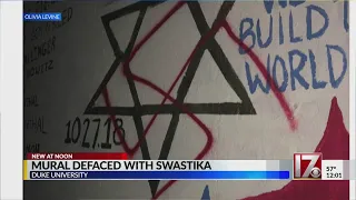 Pittsburgh synagogue mural defaced with swastika on Duke's campus