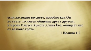 "3 минуты Библии. Стих дня" (31 мая 1Иоанна 1:7)