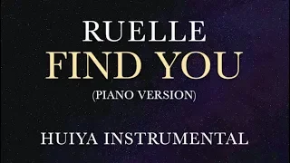 [Instrumental/karaoke] Ruelle - Find You (Piano ver.) [+Lyrics]