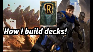 I SHOW HOW I BUILD DECKS! Middrange deck tips, Malphite Garen Deck. (Legends of Runterra)
