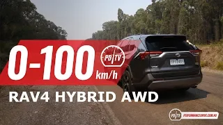 2019 Toyota RAV4 Hybrid AWD 0-100km/h & engine sound