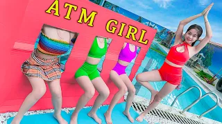 EXTRAORDINARY MACHINE ATM FIVE GIRL PRANK BATTLE NERF Dr. AVGirl Nerf Guns FOR YOU TIKTOK PRANK VTL