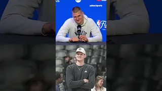 This interaction between Walker Kessler, Nikola Jokic at NBA Finals 😂