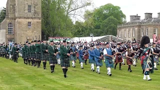 Scotland the Brave by the Massed pipes & drums during Gordon Castle Highland Games 2019