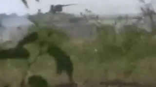 Tanks With DNR Flag Firing At UAF 26/07/2014 - Ukraine