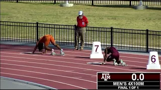 TEXAS A&M vs TEXAS 2022 : MEN 4X100M