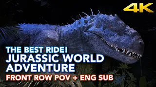 Jurassic World Adventure Ride Front Row POV 4K - Universal Studios Beijing