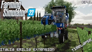 Grape harvest & New Challenges🍇🚜🚨 | Italia Emilia Extension | Farming Simulator 22 | Episode 1