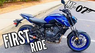 PICKING MY NEW MOTORCYCLE | 2024 MT-07 | FIRST RIDE VLOG