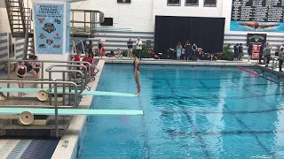 Caroline Li at 2019 MHSAA 1M Diving State Final
