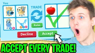 Can We Beat The ACCEPTING EVERY TRADE CHALLENGE In Adopt Me!? (CRAZIEST TRADES)